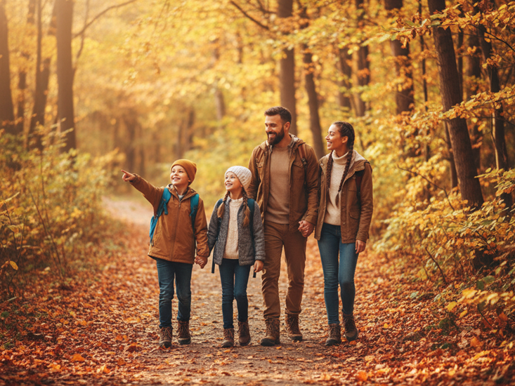Family enjoying free outdoor activities as alternatives to shopping on Buy Nothing Day